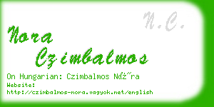 nora czimbalmos business card